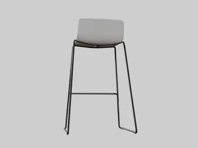 PATO Stool-white painted Low-poly 3D model