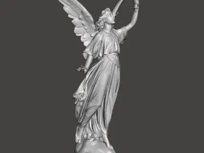 ANGEL WITH TORCH WISDOM STATUE ART SCULPTURE FIGURE MODEL 3D print model