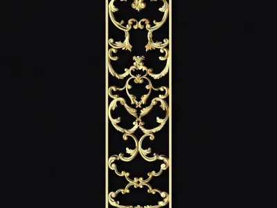 Central decor ornament for furniture 3D model 515