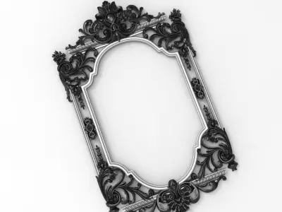 Classic wall frame Low-poly 3D model