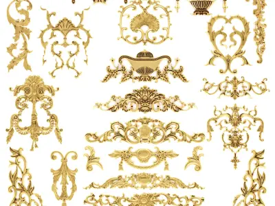 Cartouches SET 32 3D model