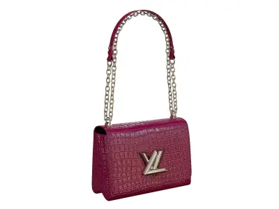 Louis Vuitton Bag Twist Crocodile Purple 3D model