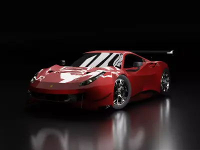 Ferrari Evo 2020 Low-poly 3D model