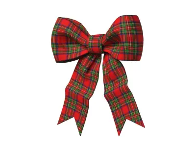 Christmas Bow Ribbon 25 Low-poly 3D model
