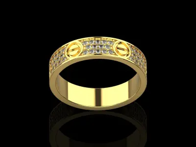 Love Diamonds Ring 20 Size N159 3D print model