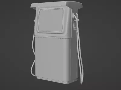 Vintage Fuel Pump Low-poly 3D model