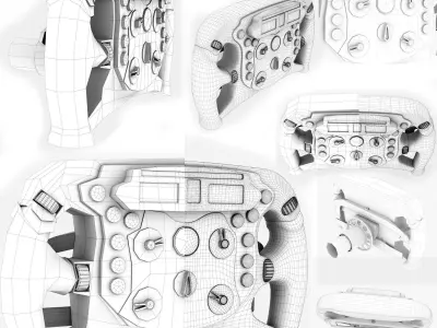 Lotus E23 Steering wheel Low-poly 3D model