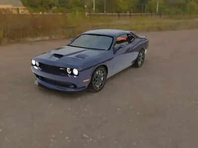 dodge challenger srt Low-poly 3D model