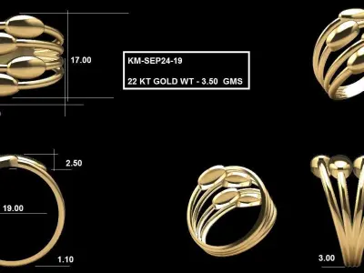 44 Turkey Style Lightweight Ring Designs 3D print model