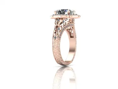 Arabic Fashion Ring 3D model