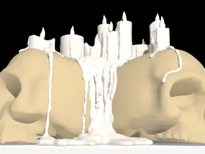 skull candle 3D model