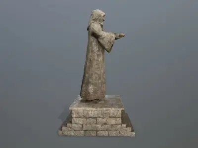 old statue 1 Low-poly 3D model