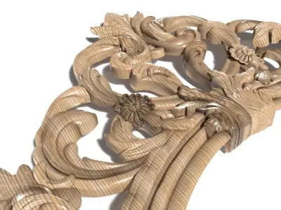 Frame-005 gold ornate frame 3D model