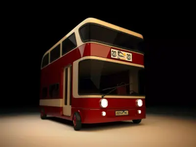Stylized Bus 3D model