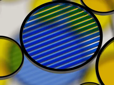 AWNING group of circles Free low-poly 3D model