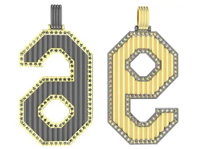 Pedant Numbers 6  and 9 SUPREME LEAGUE OF MAN S 3D print model