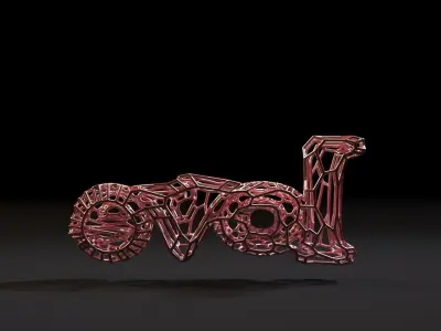 Love text 3D print model