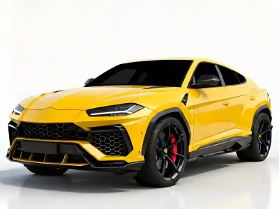 High-Performance Yellow Super SUV 3D Model Low-poly 3D model