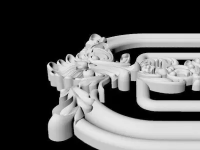 Central decor ornament for furniture 3D model 897