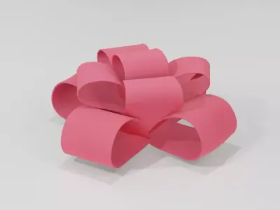 Gift Box 3D Model Low Poly Present Package Free low-poly 3D model