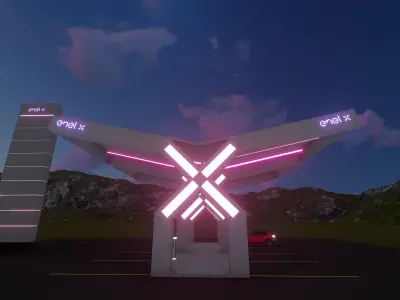 Electric Vehicle Charging Station 3 3D model 3D model