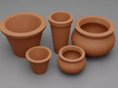 Plant Pots 3D model