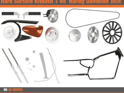harley davidson xl 53c 1200 cc 3D model