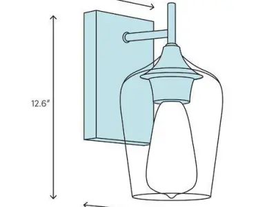 Antique Bronze Gilberto 1-Light Armed Sconce Free 3D model