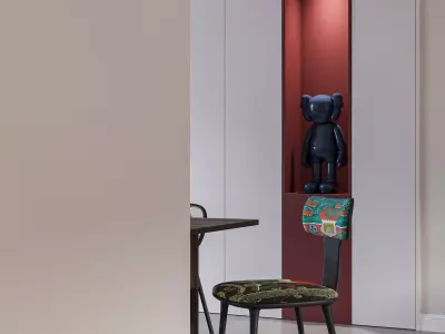 Luxury living room dining room interior scenes 48 3D model