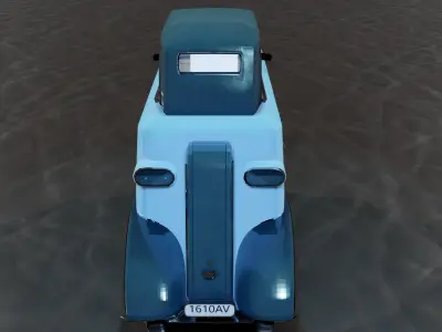 Stylized Vintage Car Low-poly 3D model