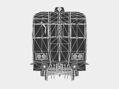 Simple Italian Train Free low-poly 3D model