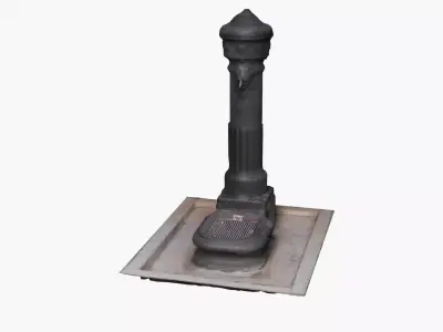 Photo-Scanned Italian Fountain Low-poly 3D model
