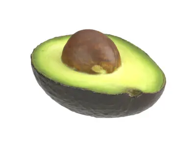 Photorealistic Avocado Half 3D Scan  3D model