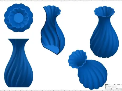 Flower Vase 3D print model buy