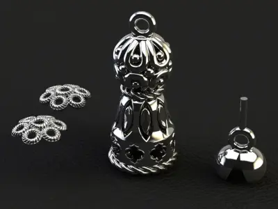 Rosary tassel 3D print model