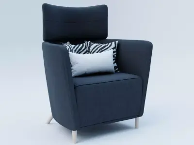 Single Sofa 3D Model 3D model