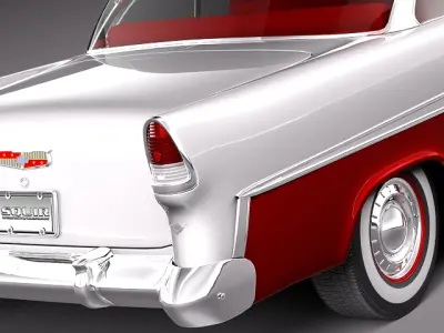 Chevrolet Bel Air Coupe 1955 3D Model 3D model