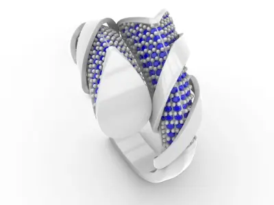 Jewelry Diamond Ring Model RG34 Free 3D print model