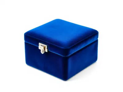Luxury Velvet Jewelry Box Model Pack Low-poly 3D model