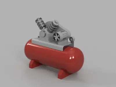 Air Compressor - Garage scale 1-43 Diorama Garage 3D print model 3D print model