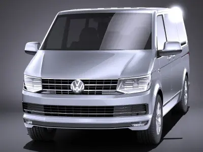 Volkswagen Transporter Multivan T6 2016 VRAY 3D model