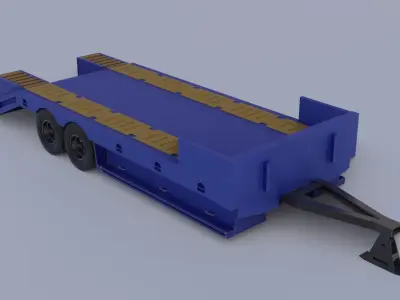 Agricultural Trailer  Low-poly 3D model