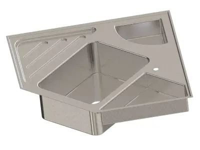 Premium Kitchen Corner Sink 3D print model