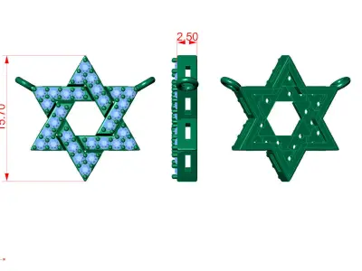 Star Pendant diamond 3D print stl  3D print model