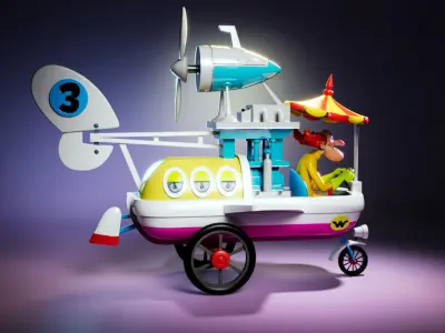 Professor Pat Pending - The Wacky Races 3D print model