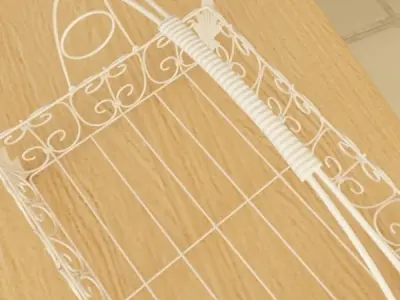 Fancy Metal Fruit Basket 08 3D model