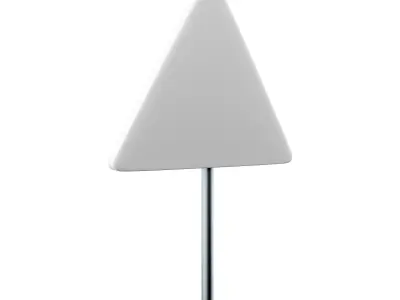 3d  Road sign Warning  Uneven road 3D model