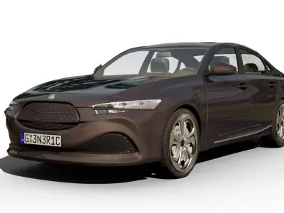 Generic Sedan v18 Low-poly 3D model