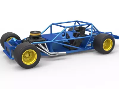 Vintage Asphalt Modified stock car Base Scale 1 to 25 3D print model