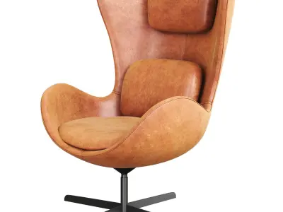 lazy chair 3d model Low-poly 3D model